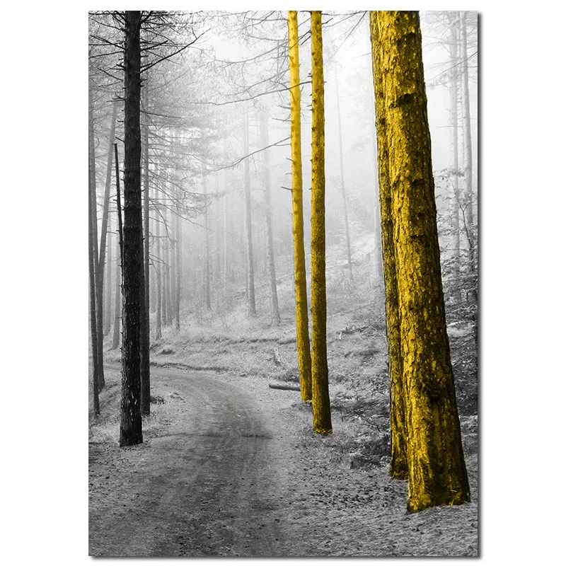 

European Beach Wood Bridge Pine-Style Qian'd Background Living Room Decoration Poster Wallpaper Furniture Art Decorative