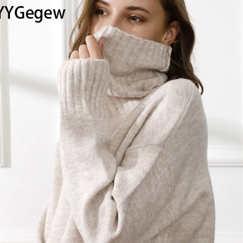 

YYGegew Winter casual chic cashmere oversize thick Sweater pullovers Women 2021 loose Sweater Pullover female Long Sleeve