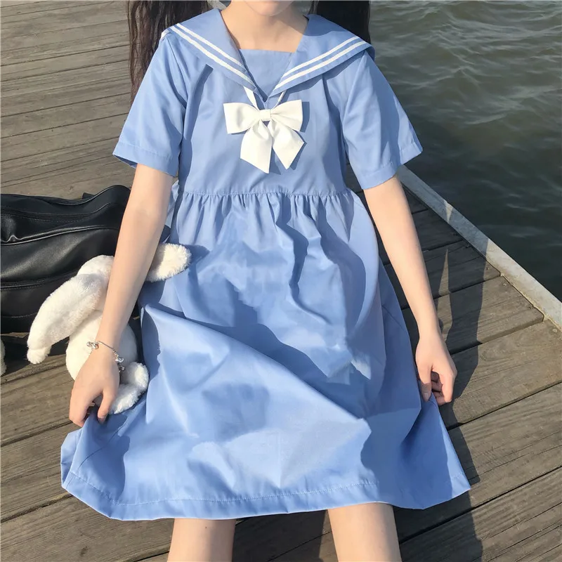 Японская мода бабочкой в морском стиле Стиль свободного кроя с длинными рукавами