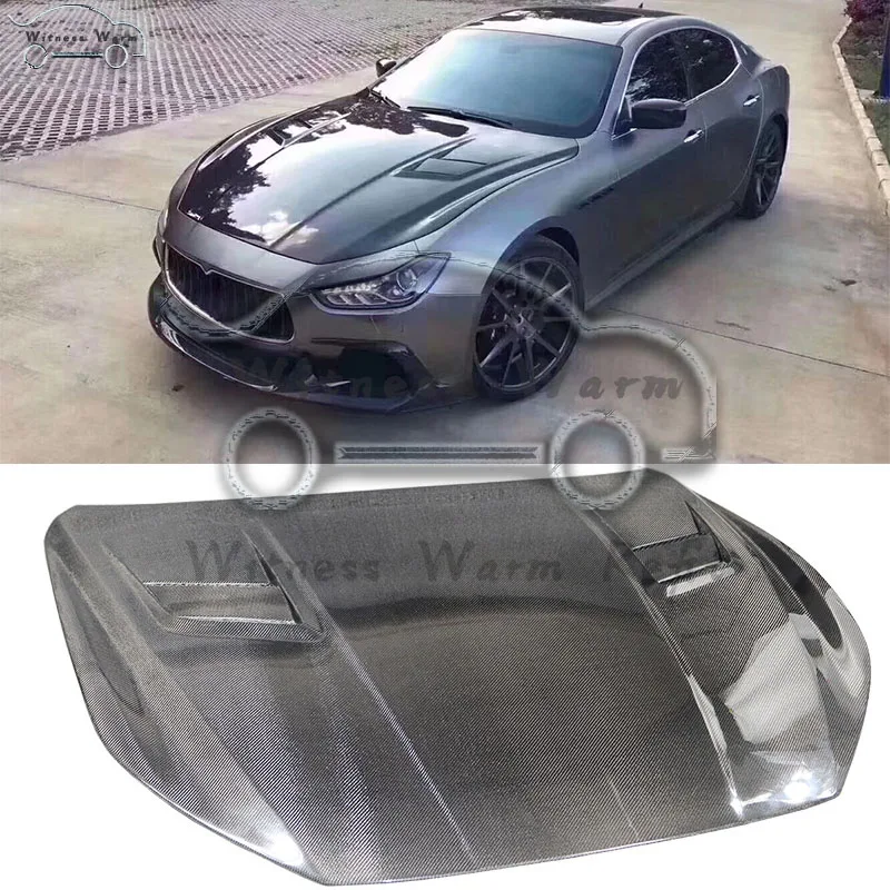 Капот двигателя из углеродного волокна для Maserati Ghibli 2014 2019 Bonnets крышки комплект