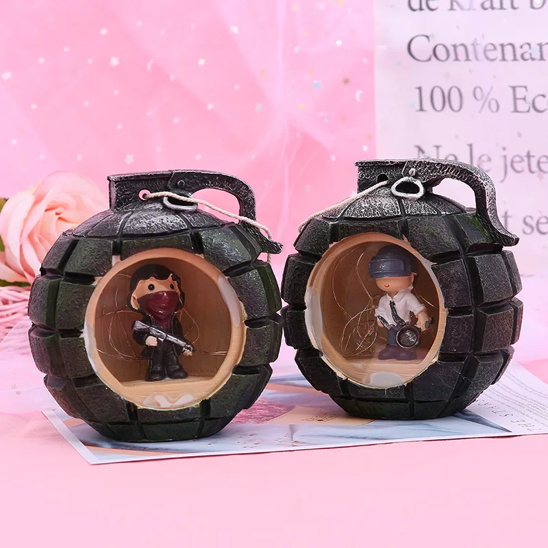 

Led Night Light Anime Figure Novelty Chicken Game Neon Table Resin Craft Pendant Bedroom Decor Decoration Children's Gift Bomb