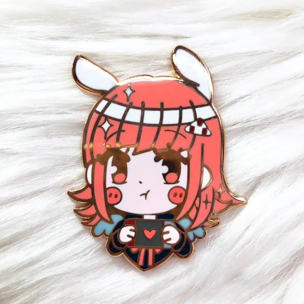 

Kawaii Cartoons Nanami ChiaKi Enamel Pins Anime Danganronpas Video Game Girl Medal Brooch Player Gift