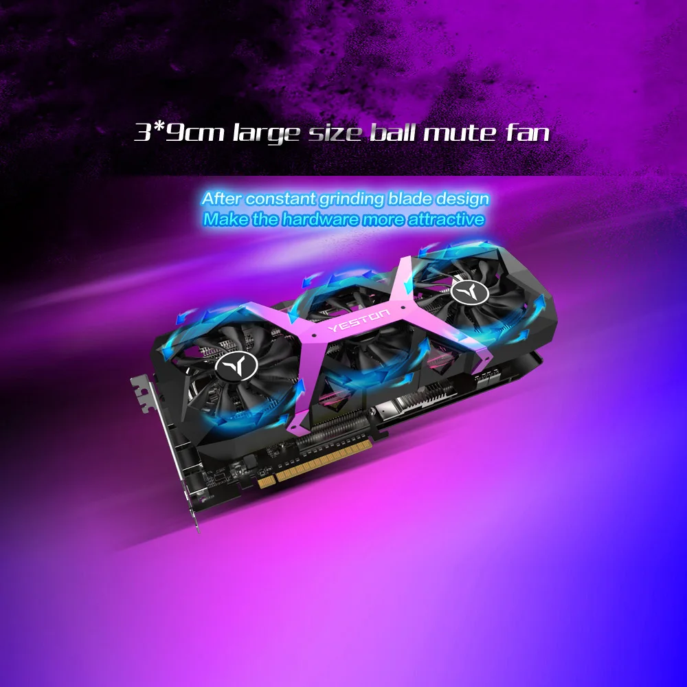 Yeston Radeon RX580 8 ГБ GDDR5 256bit PCI Express x16 3,0 видеокарта для видеоигр внешняя видеокарта для настольных ПК