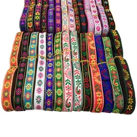 7mroll ethnic embroidered jacquard ribbons trim width 1 2cm lace fabric diy decoration handcraft apparel sewing headwear
