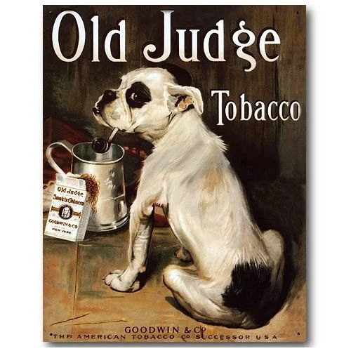 

Tobacco Sign Old Judge Tobacco Retro Tin Sign Wall Decor for Man Cave Garage Bar