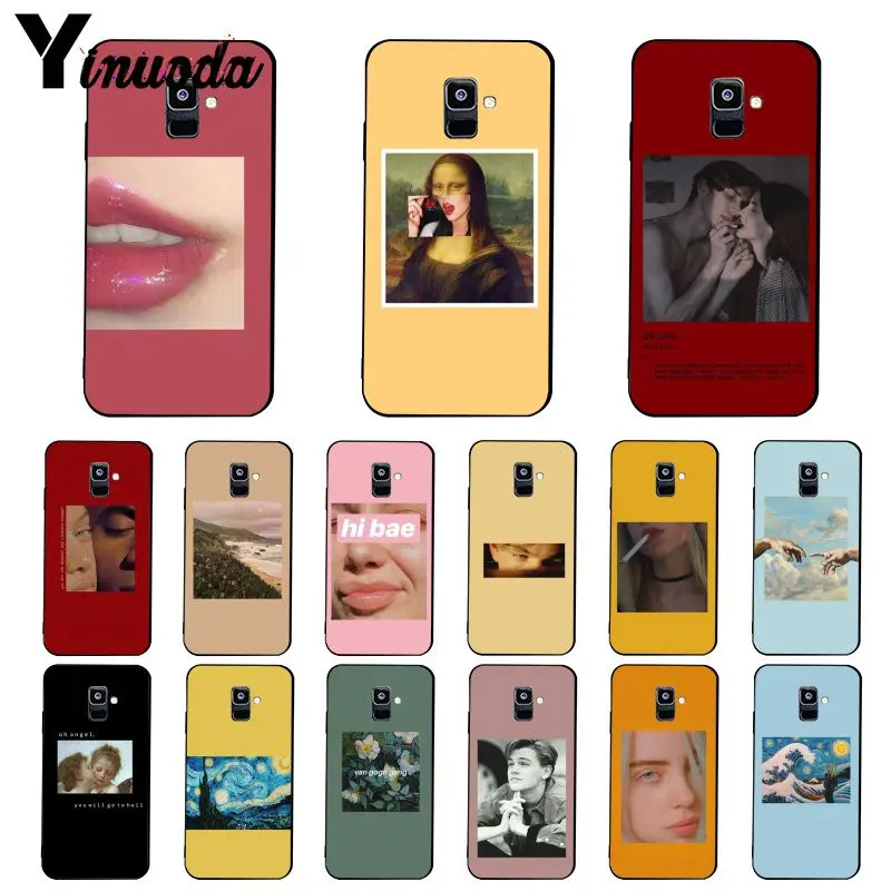 Yinuoda Great art aesthetic van Gogh Mona Lisa Angel Phone Case For Samsung Galaxy A7 A50 A70 A40 A20 A30 A8 A6 A8 Plus A9