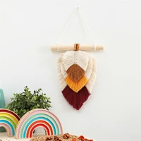 boho style home decor 2021 nordic leaf tapestry decoration hand woven cotton wall hanging decor bohemian kawaii room decoration