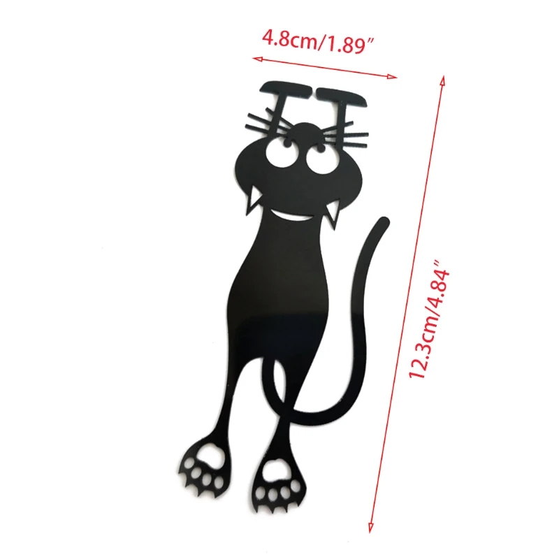

5Pcs Lovely Cartoon Cat Hollow Hanging Bookmarks Novelty Animal Elasticity Bookmark for Book Reading Gift