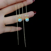2021 fashion earrings womens personality bow pearl u shaped front and back tassel earring for women wedding jewelry gift