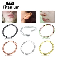1pc 20g g23 titanium piercing fake nose rings septum helix nostril labre ring hoops earrings tragus piercing bady jewelry