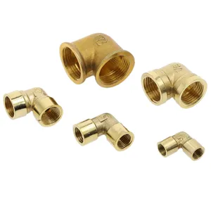 Латунный штуцер для труб с внутренней резьбой, 18 дюйма, 14 дюйма, 38 дюйма, 12 дюйма, 90 градусов