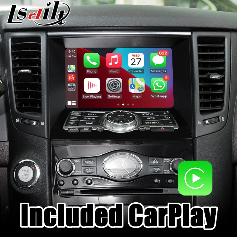 Lsailt 4 Гб CarPlay/Android мультимедийный интерфейс для Infiniti FX50 2014 2018 с YouTube NetFlix Spotify EX JX|GPS
