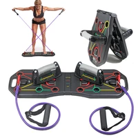 9 in 1 push up board with instruction print body building fitness exercise tools men women push up stands for gym body training