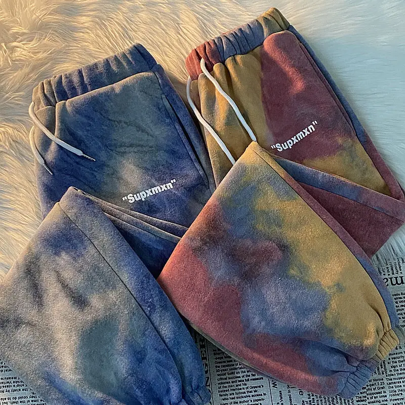 Брюки женские с завышенной талией модные длинные спортивные штаны джоггеры