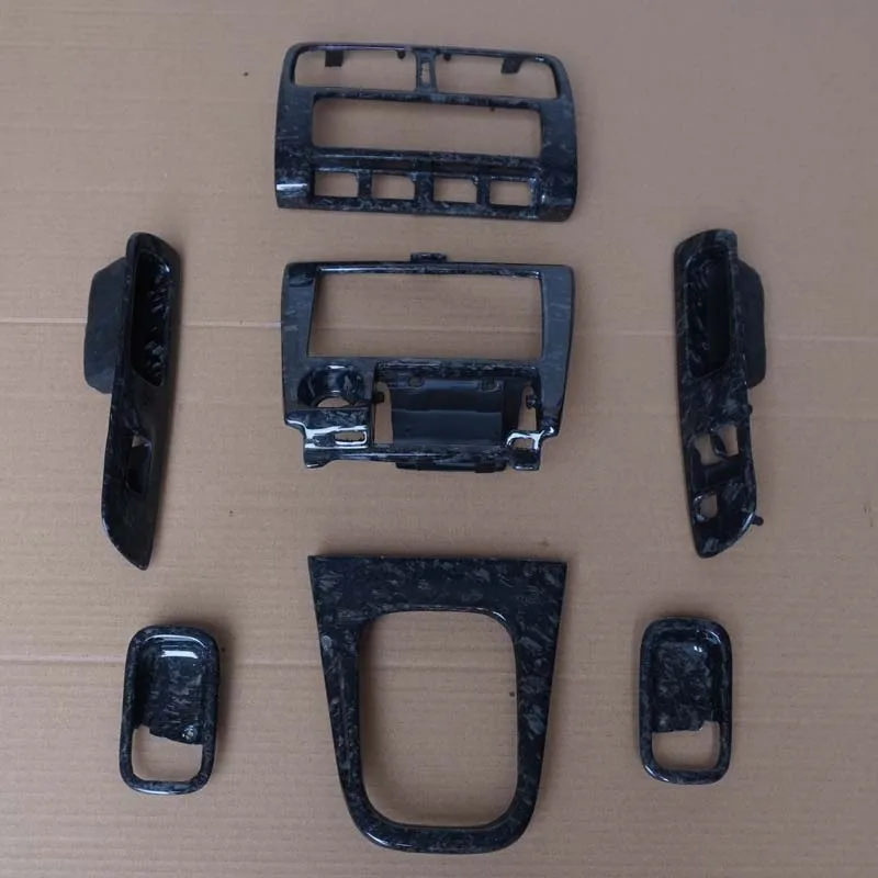 For 1989-1994 Silver 200SX 240SX S14 S14A Silvia Zenki Kouki LHD Interior Replacement Kit 7pcs Forged Carbon Fiber |