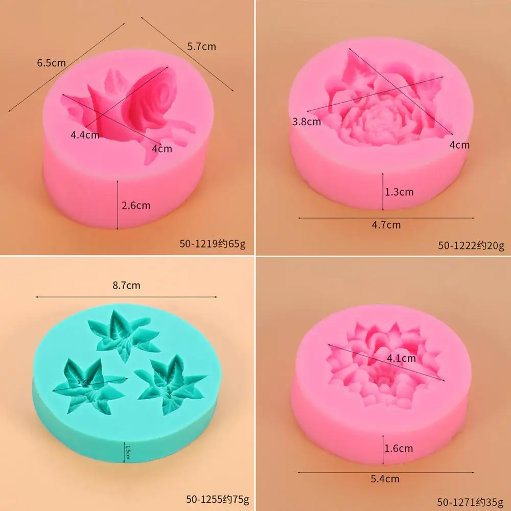 4 шт. силиконовые формы для выпечки в виде Розы клена пиона гвоздики шоколада | Дом