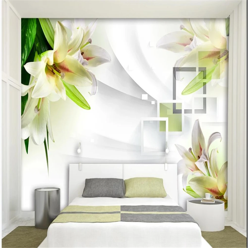 3d murals wallpaper for living room wallpapers Lily flower wllpapers 3D background wall | Обустройство дома