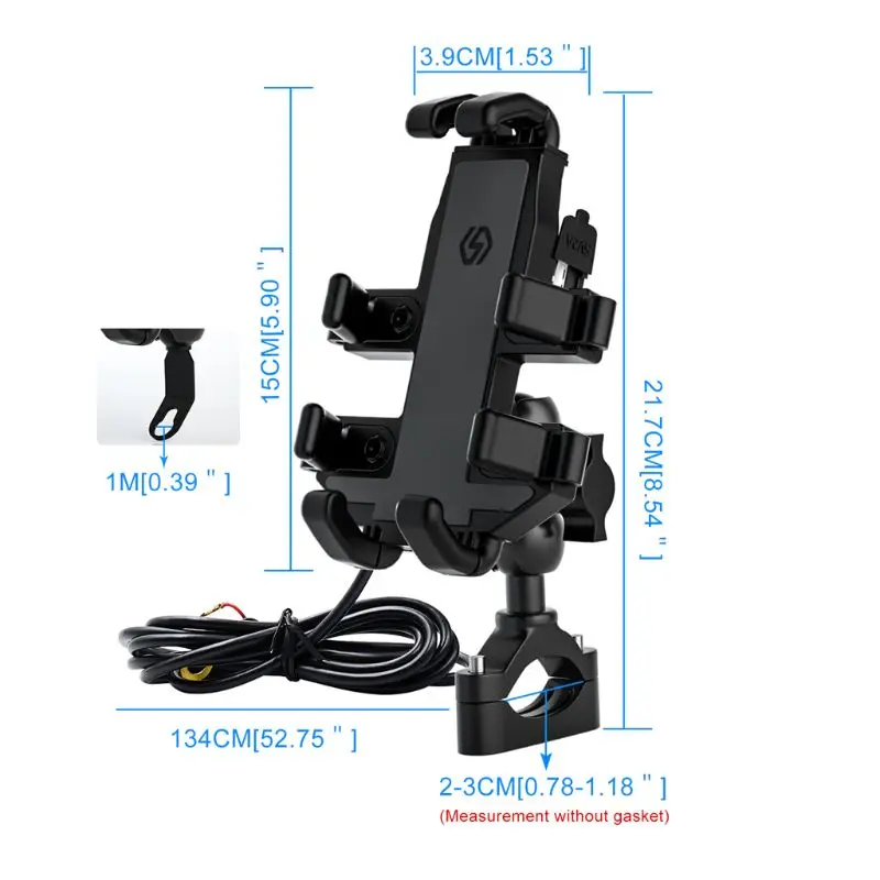 

Motorcycle Octopus Mobile Phone Holder Aluminum Alloy Navigation Bracket Cellphone GPS Mount Shockproof Cradle Clamp Mount