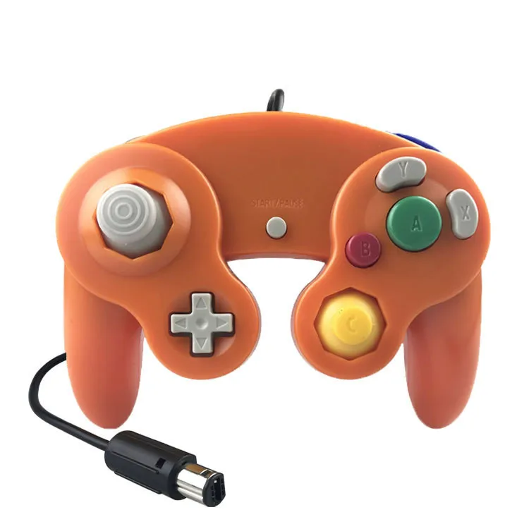 Классический проводной контроллер джойстика Джойстик Геймпад для NAND для Gamecube контроллер для wii вибрационная игра - Цвет: Orange