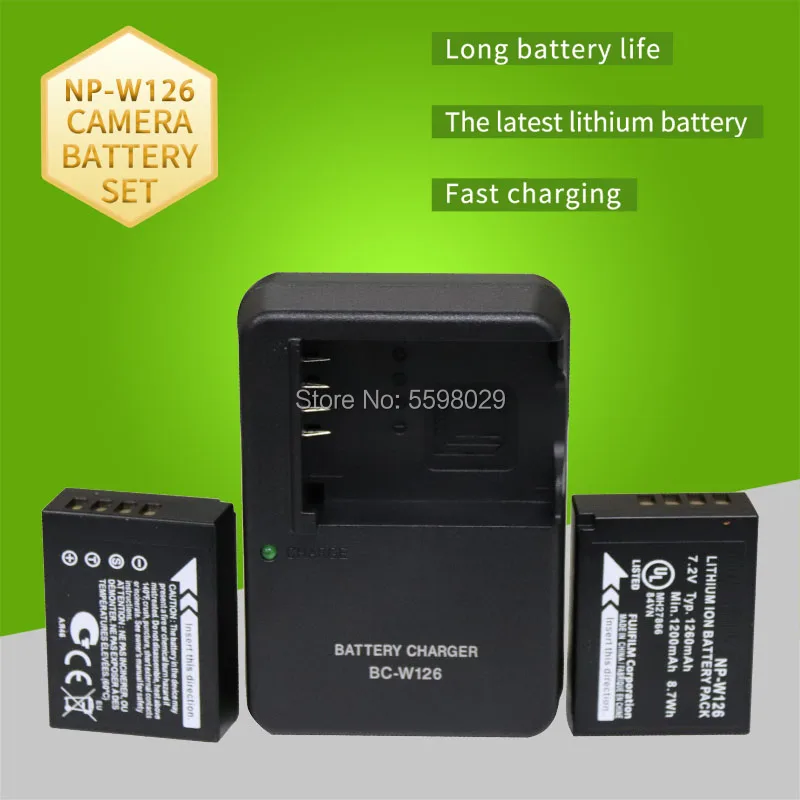 2 шт. аккумулятор для фотоаппарата 1260 мАч | Электроника