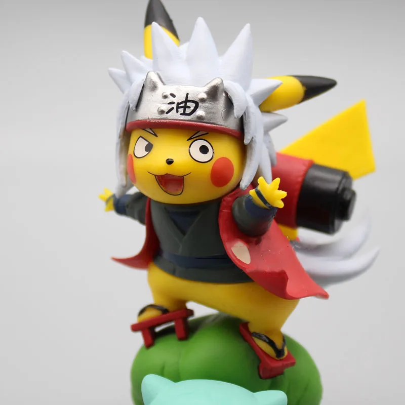 

NARUTO GK Pikachu COS Jiraiya Bulbasaur Great Toad Sage Pokemon Action Figures Statue Model Ornaments