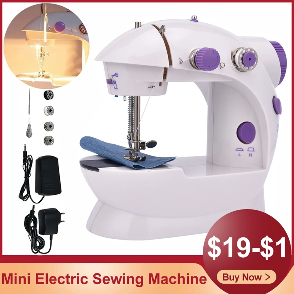 Мини швейные машины портативная электрическая ручная Бытовая ремонтная Ночная