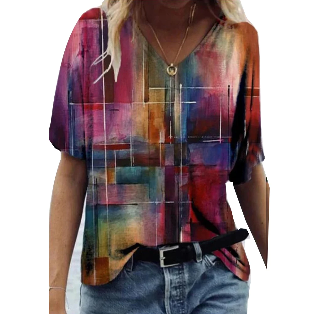 

Футболка женская в стиле Харадзюку, милая пляжная одежда, модный топ в готическом стиле, свободная винтажная рубашка с коротким рукавом, на ...