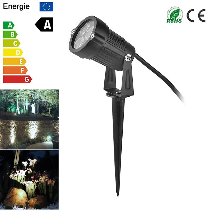 Точечный светильник заливающего света проектор 3*3 Вт светодиодный для газона