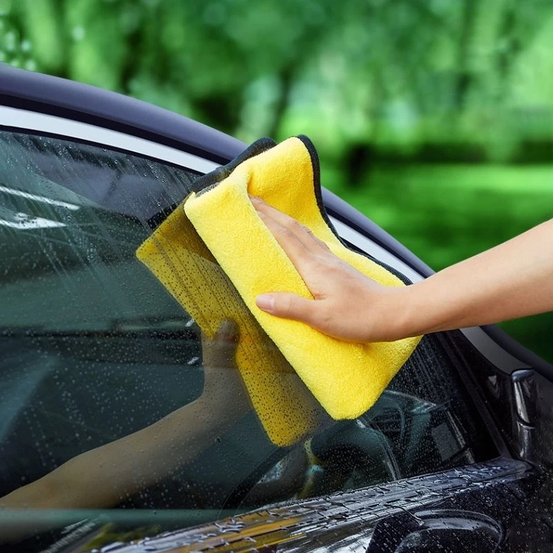 

1Pc 30*60cm Super Microfiber Absorbent Car Wash Towel Drying Cloth Hemming Car Care Cloth Detailing Towel Auto Accessories