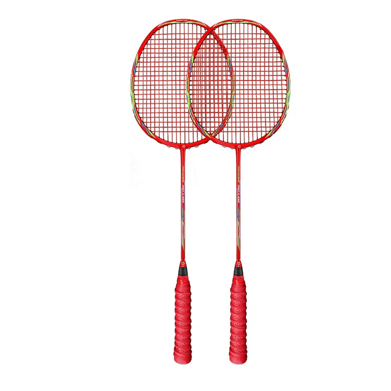 

2PCS Pair Full Carbon Badminton Racket Grip Sports Training Equipment Professional Padel 4U Racket Racquet With Bag Set -40