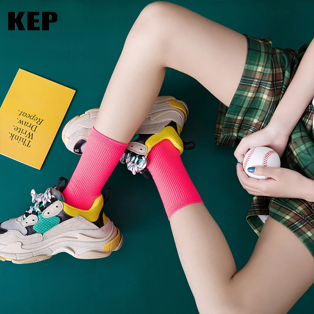 

Женские носки 2020 новые японские корейские носки для школьниц свободные хлопковые вязаные цвета трендовые весенние цветные носки в уличном ...