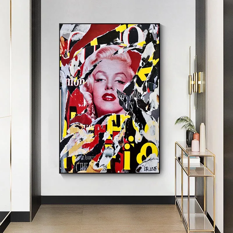 

Graffiti Art Figure Marilyn Monroe Portrait Canvas Painting Wall Art Prints Posters Wall Pictures for Living Room Home Cuadros