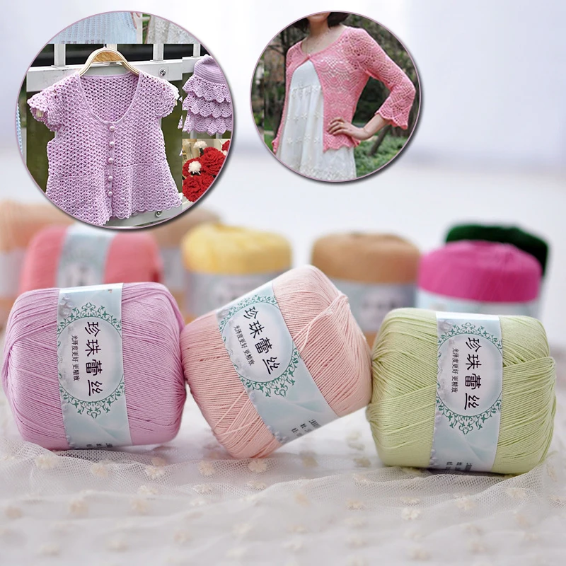 50 г/шар кружевная пряжа хлопок тонкая вязание крючком нить для DIY ручная