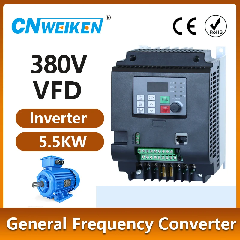 

For Europe 380v 2.2/4kw/5.5kw 3 phase input and 3 phase output frequency converter/ ac motor drive/ VSD/ VFD/ 50HZ Inverter