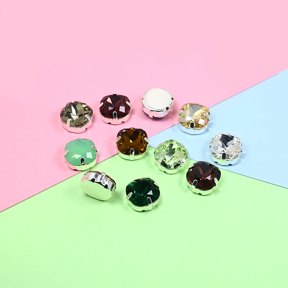 Стразы смешанных цветов с плоской задней стороной квадратные Восьмиугольные