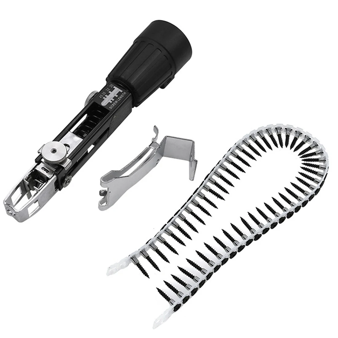 

Автоматическая цепная пистолет для ногтей с адаптером сопла винтовой пистолет для электрической дрели деревообрабатывающий инструмент Бе...