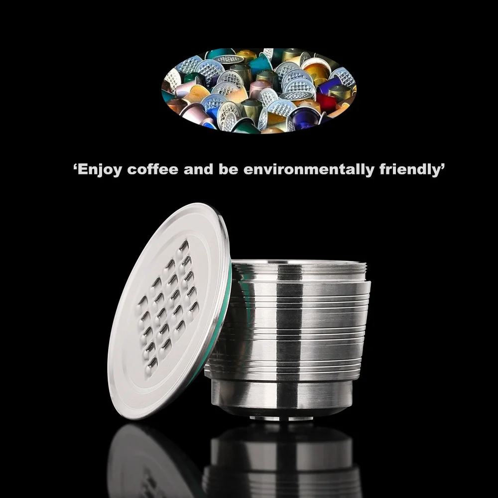 Nespresso многоразовая капсула многоразовый фильтр для кофе капельница Сталь Nespresso Cafeteira Capsulas De Cafe Recargables Reutilizables