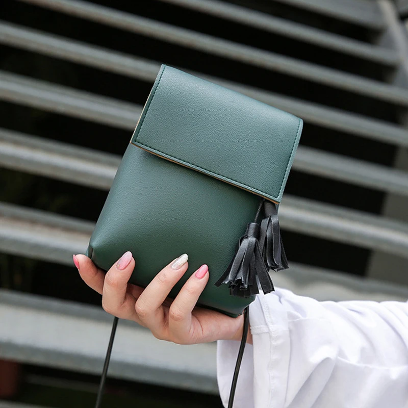 Модная повседневная сумка для телефона мини через плечо мобильного Женский