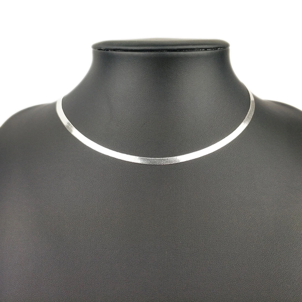 Fashion  Blade Chain on Neck Choker Necklace Women Sexy Flat Snake Chain Jewelry Gift Clavicle Necklace