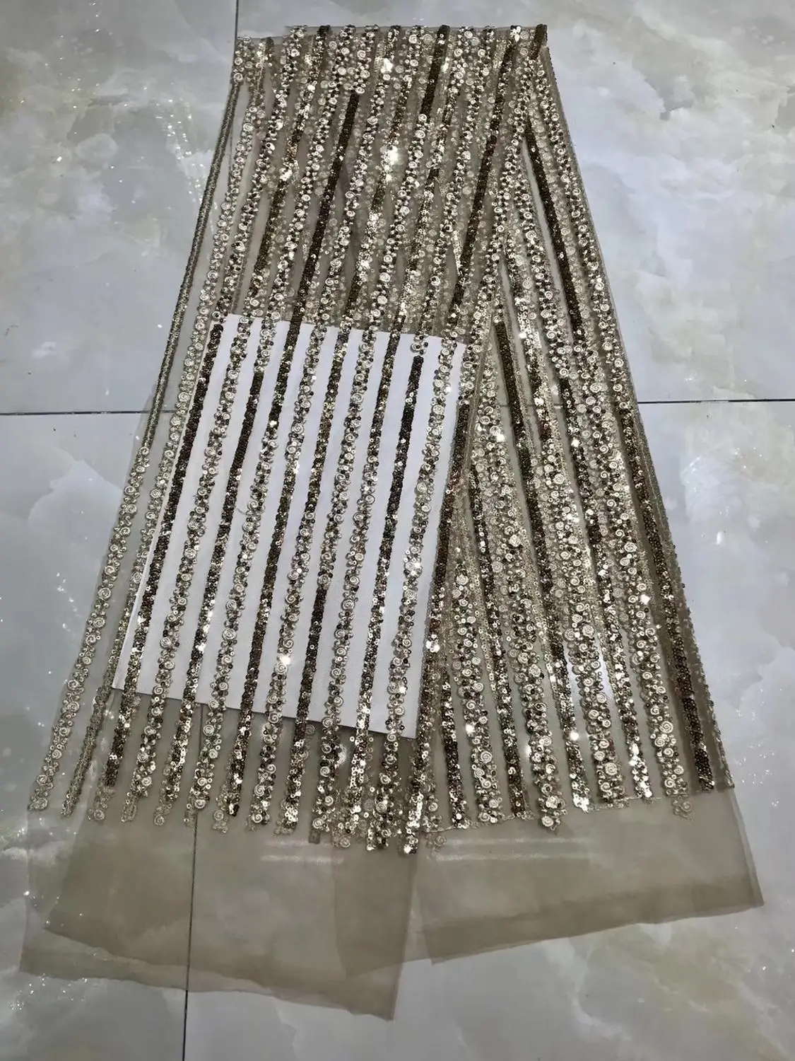 Кружево с блестками 2020 Высококачественная нигерийская кружевная ткань новейшая