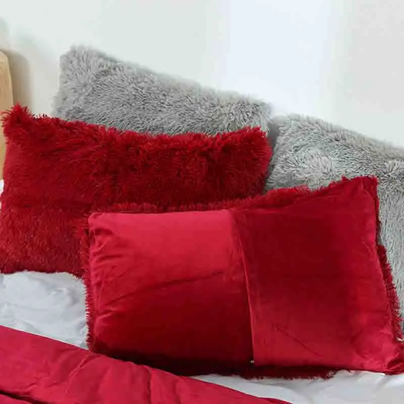 50*70 см меховая подушка чехол Мягкая Подушка Чехол домашний декор искусственные