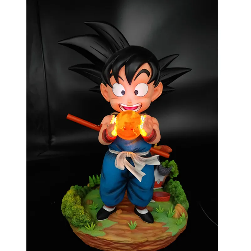 Аниме Жемчуг дракона Супер Saiyan держит светящийся Жемчуг дракона Сон Гоку драгонболл зет GK статуя сбора Морден игрушка M2559