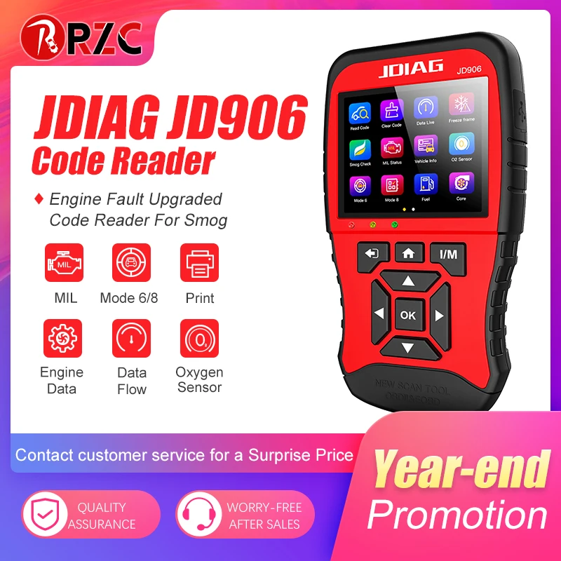 OBD2 считыватель кодов JDiag JD906 расширенный режим 6 8 неисправностей двигателя для