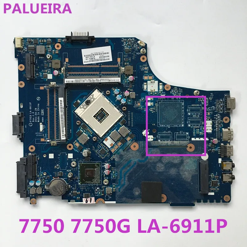 PALUBEIRA HM65 LA 6911P motherbaord для ноутбука Acer aspire 7750 7750G материнская плата MBRN802001 P7YE0