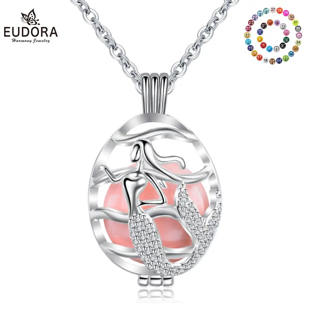 Новое ожерелье EUDORA 18 мм для беременности подвеска в виде ангела звонящего