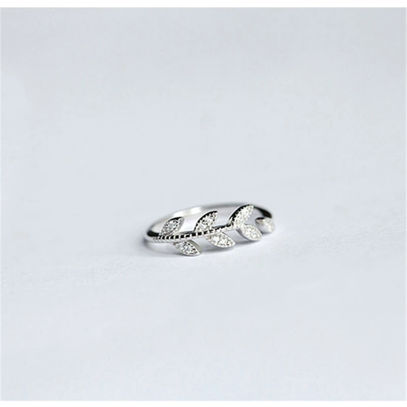 Серебряное кольцо с цветком в форме листа свадебные кольца из циркона для женщин