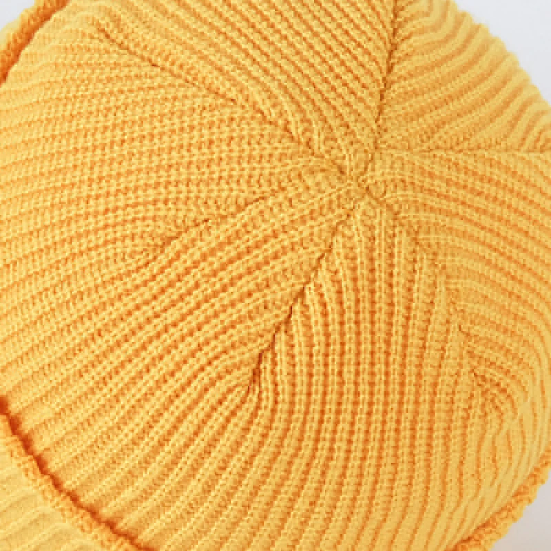 

Solid Colors Short Beanies Hat for Men Women Winter Knit Cap Skullies Yellow Orange Beige Grey Navy Black