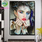 Алмазная картина, красивая женская мозаика, вышивка крестиком, квадратная дрель, круглая дрель, домашнее декоративное украшение, модный макияж для женщин, 5D ручная работа