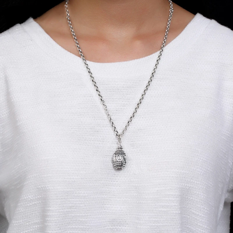 2020 винтажный кулон из стерлингового серебра 925 пробы Модный с красным