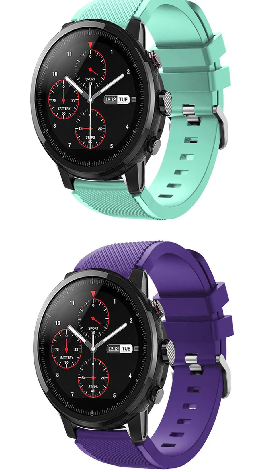 22 мм спортивные часы из мягкого силикагеля ремешок для Huami Amazfit Stratos Смарт-часы для Amazfit Pace Stratos 2/2S ремешки Браслет